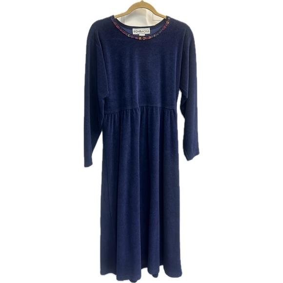 Sweet Baby Jane Bombacha Floral LS Navy Dress Size M - Picture 1 of 6
